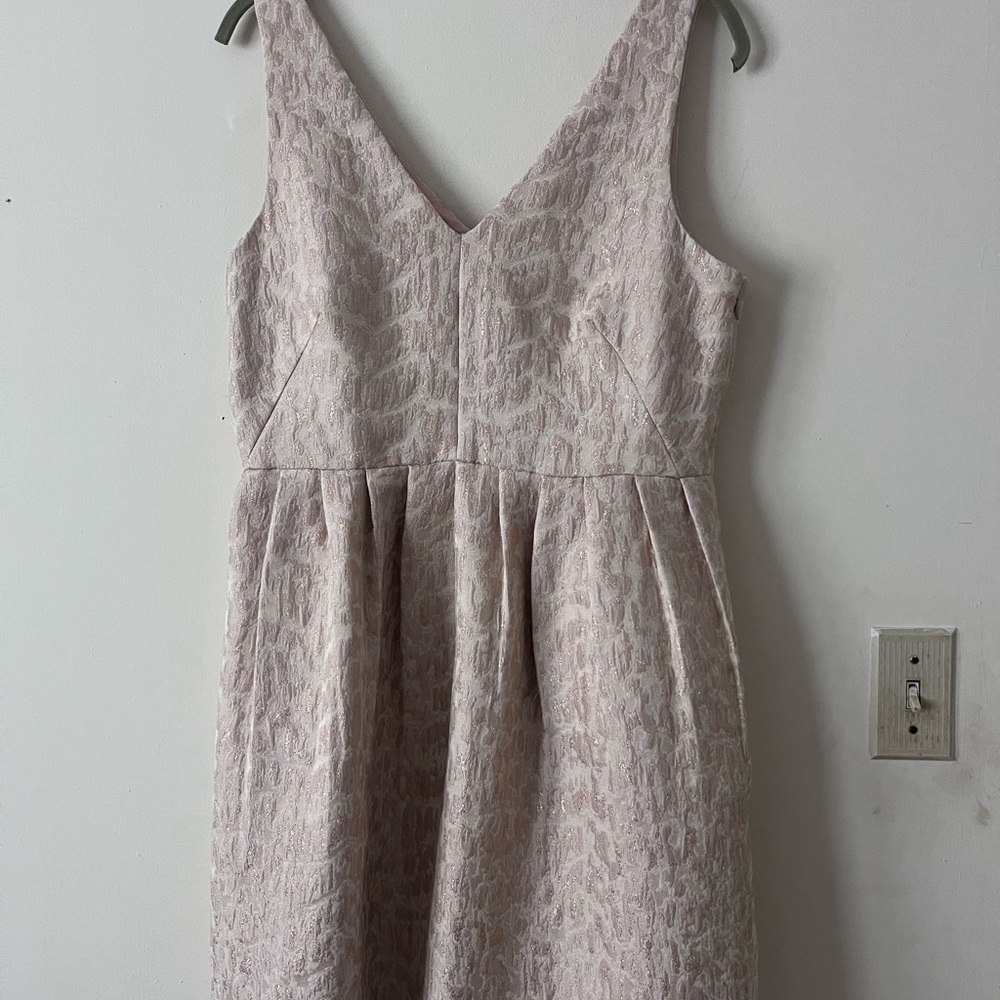 Elegant Cream Sleeveless Dress